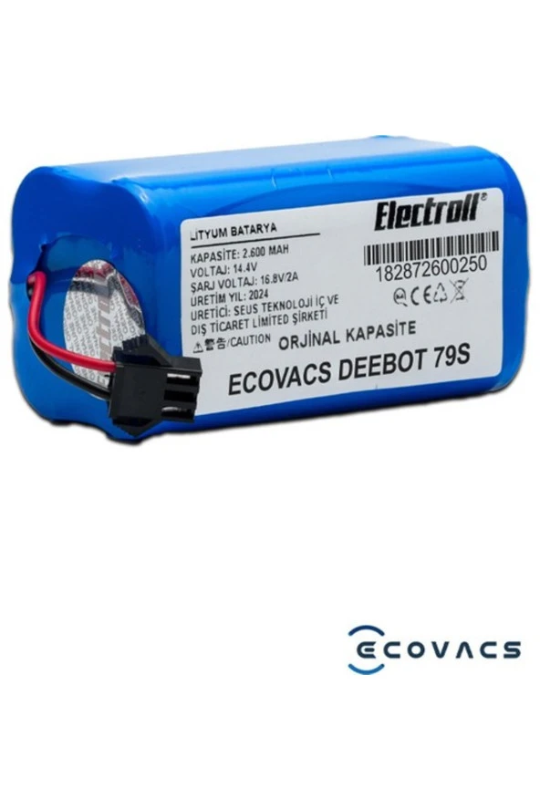 ELECTROLL Ecovacs N79/79S/79SE/79W Uyumlu Robot Süpürge Bataryası 2600mAh Pil Robot Süpürge Batarya Değişimi ürün görseli 1