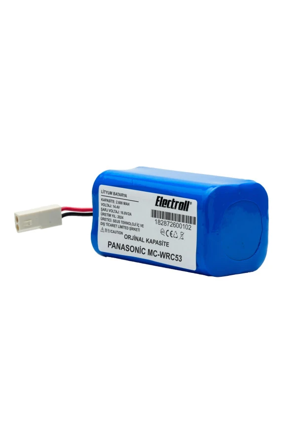ELECTROLL Panasonic Mc-wrc53 Batarya (ORJİNAL KAPASİTE) 2600mah Pil Akıllı Robot Süpürge Batarya Değişimi ürün görseli 1