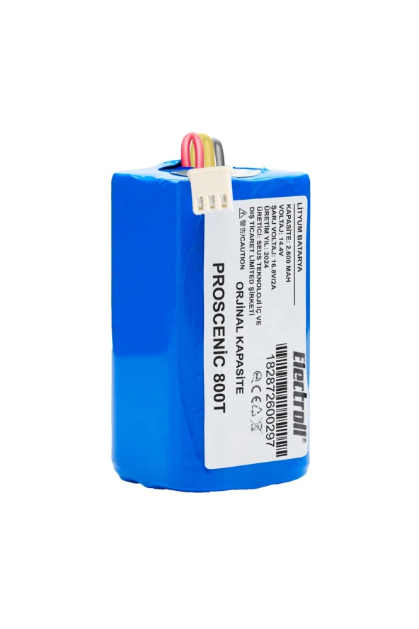 ELECTROLL Proscenic 800t Batarya (ORJİNAL KAPASİTE) 2600mah Pil Akıllı Robot Süpürge Batarya Değişimi ürün görseli 1
