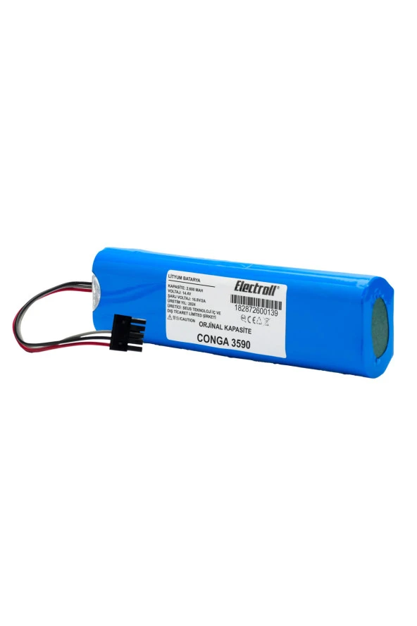ELECTROLL Conga 3590 Batarya (ORJİNAL KAPASİTE) 2600mah Pil Akıllı Robot Süpürge Batarya Değişimi ürün görseli 1