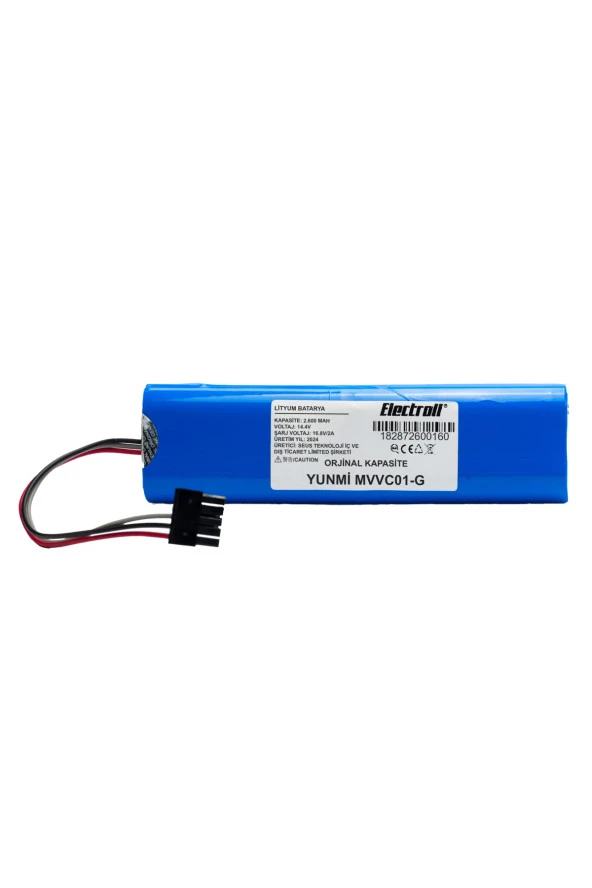 ELECTROLL Yunmi Mvvc01-g Batarya (ORJİNAL KAPASİTE) 2600mah Pil Akıllı Robot Süpürge Batarya Değişimi ürün görseli 1