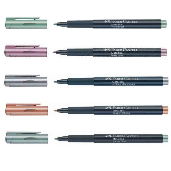 Faber Castell Markör Kalem Metalik 5 Renk ürün görseli 1