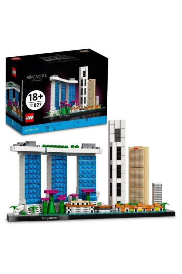 LEGO ® Architecture Singapur 21057 - Yetişkinler için Koleksiyonluk Yapım Seti (827 Parça) ürün görseli 1