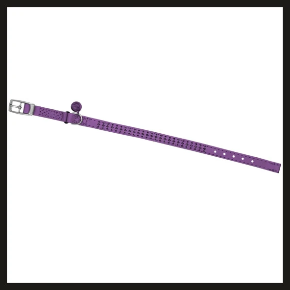 Uyguna-Yakala 10mm*30cm Mor Taşlı Kedi-köpek Tasması-SMA.308 ürün görseli 1