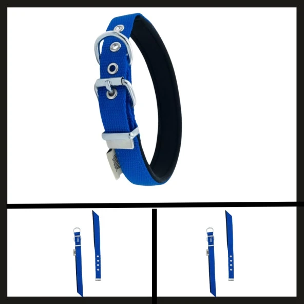 Uyguna-Yakala Royal Mavi 2.0*35-40 Cm Dokuma Boyun Tasması-SMA.330 ürün görseli 1