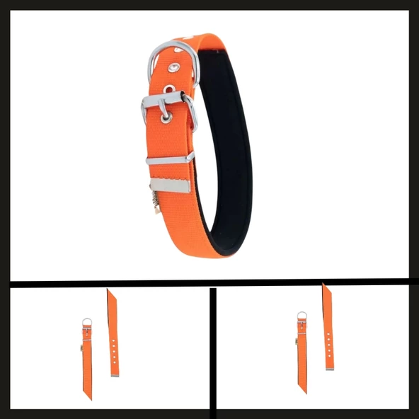 Uyguna-Yakala Turuncu 3.0*47-55 Cm Dokuma Boyun Tasması-SMA.349 ürün görseli 1