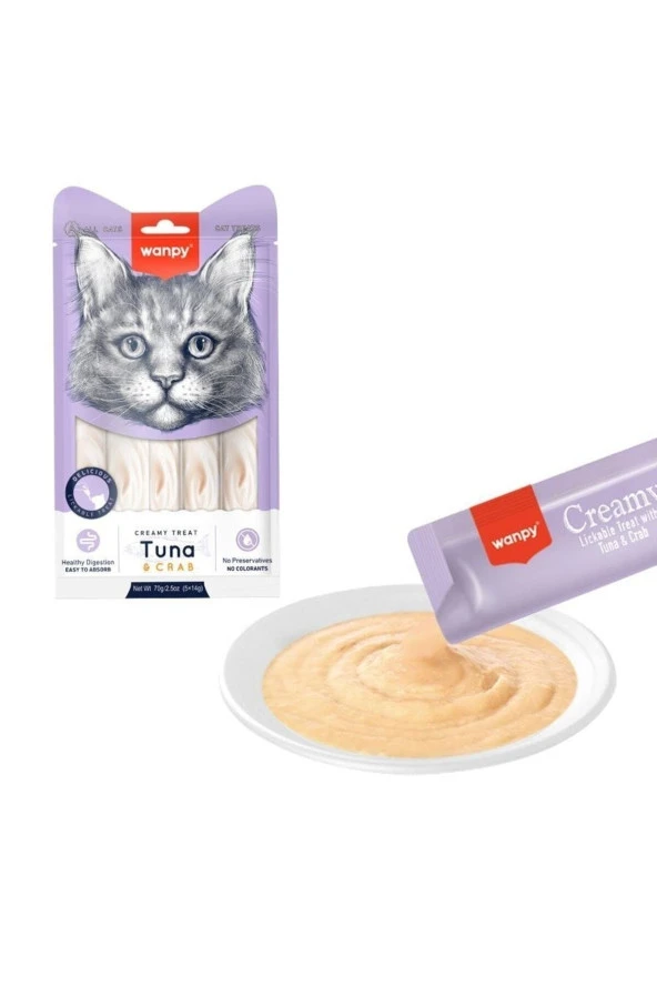 WANPY TUNA CRAB KEDİ ÖDÜL MAMASI 5ADET ürün görseli 1