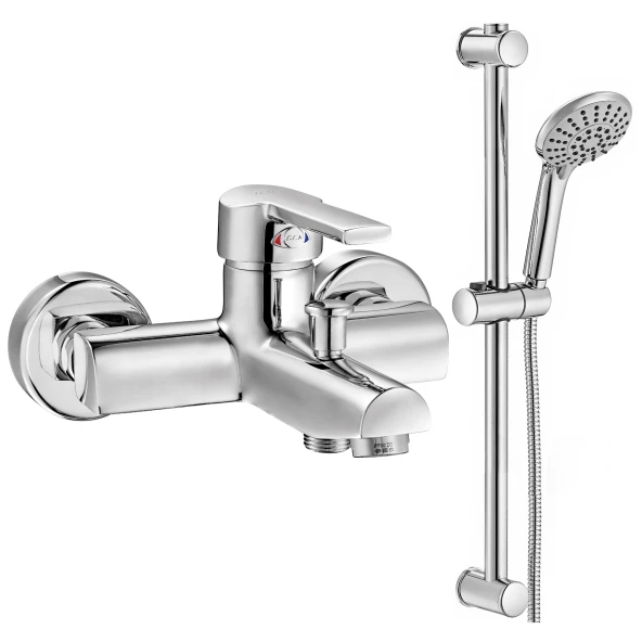 ECA Delta Banyo Bataryası + ECA Logica Sürgülü Duş Seti Üst Takımı ürün görseli 1