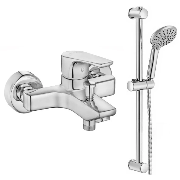 ECA Niobe Banyo Bataryası + ECA Logica Sürgülü Duş Seti Üst Takımı ürün görseli 1
