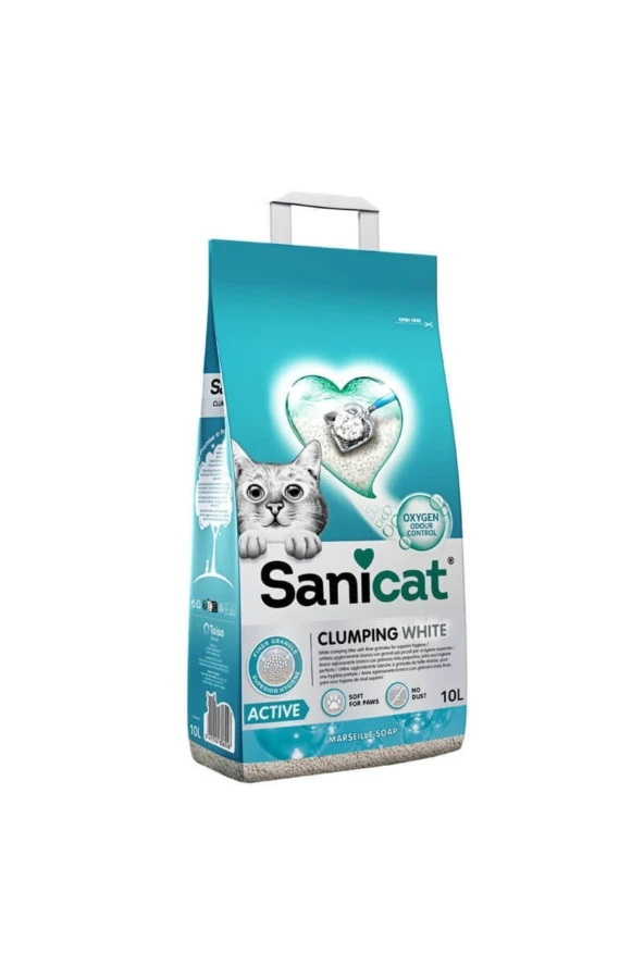 Sanicat Active Marsilya Sabunu Kokulu Topaklanan Kedi Kumu 10 Litre ürün görseli 1