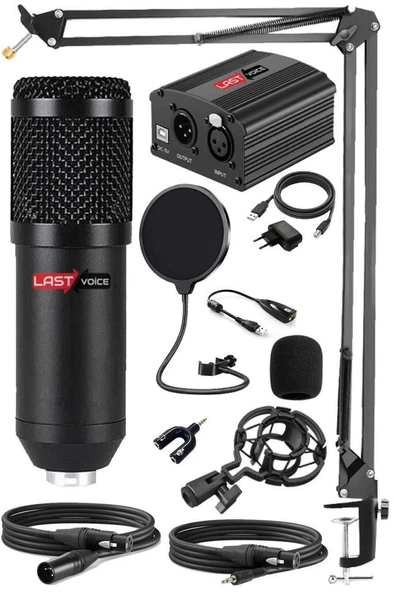 Lastvoice BM800YP Youtuber Mikrofon Phantom Stand Filtre 7.1 Seti ürün görseli 1