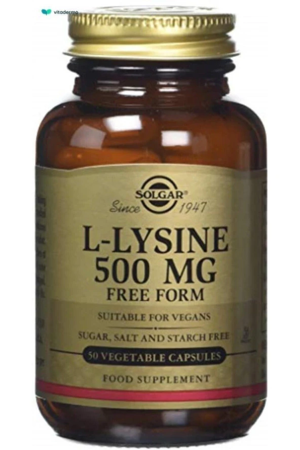 Solgar L-lysine 500 Mg 50 Kapsül ürün görseli 1