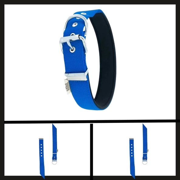 Uyguna-Yakala Royal Blue 3.0*47-55 Cm  Dokuma Boyun Tasması-SMA.348 ürün görseli 1