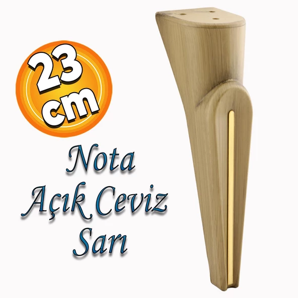 Nota Mobilya Kanepe Tv Ünitesi Koltuk Ayağı Konsol Ayakları Ahşap Desenli Kahverengi Ceviz 23 Cm ürün görseli 1