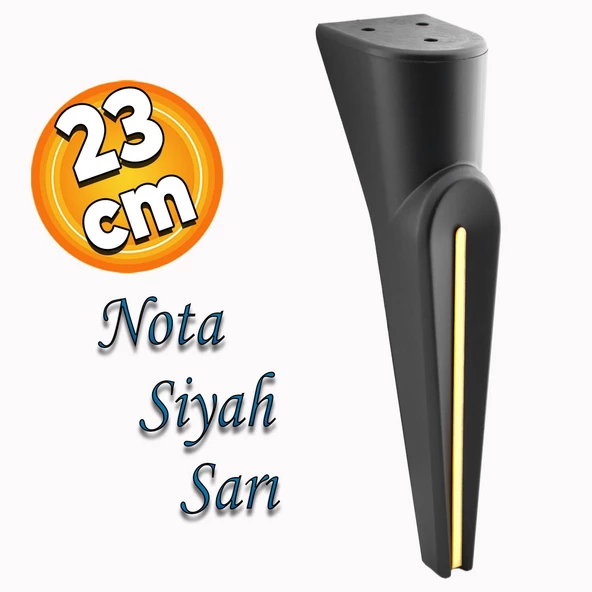 Nota Mobilya Oturma Grubu Kanepe Tv Ünitesi Koltuk Ayağı Konsol Ayakları Siyah Altın Gold 23 Cm ürün görseli 1