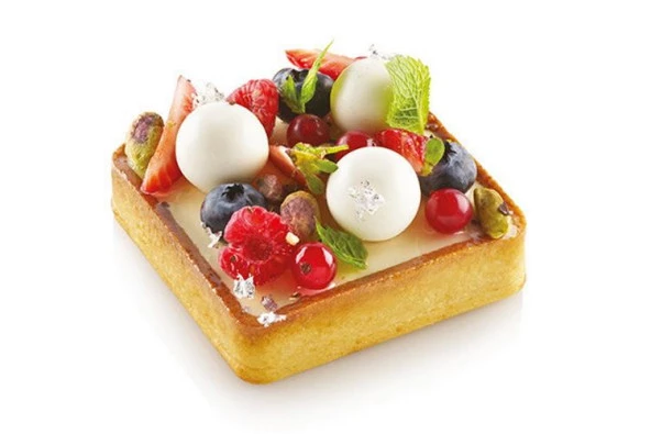 Silikomart Tarte Ring Square Kek Kalıbı 80mm ürün görseli 1
