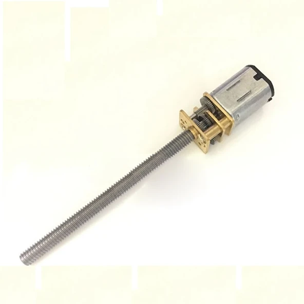 2 adet  N20 6v 500rmp 12mm Redüktörlü Dc Motor Vidalı Uzun Mil M4 Vida ürün görseli 1