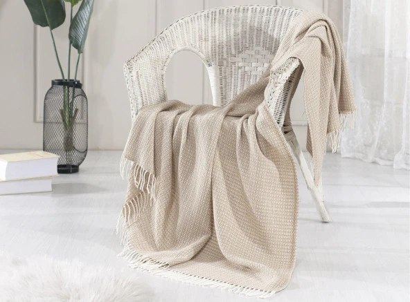 Dolce Bonita Home Yün-Pamuk Karışımlı TV Battaniye 130x170 Bohem ürün görseli 1