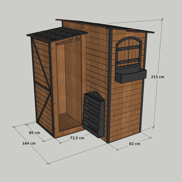 MANDU Ahşap Odunluklu Depolama Evi (kiler) - Resim 5