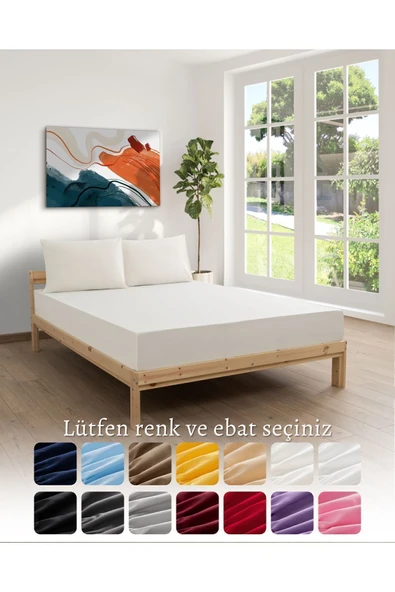 MODELHOME Ranforce Akfil Krem Lastikli Çarşaf Yastık Kılıflı Tek Çift Kişilik Battal Boy Fitted Çarşaf Seti ürün görseli 1