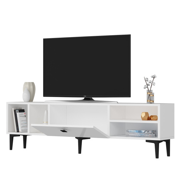 SOLE TV ÜNİTESİ BEYAZ - Resim 6
