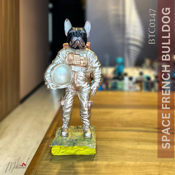 Uzay Fransız bulldog (tam takım elbise, dekoratif astronot, el yapımı heykel ) Mukemel tasarımları ürün görseli 1