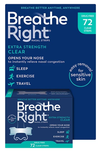 Breathe Right Burun Bandı Şeffaf Renk 72 Adet ürün görseli 1