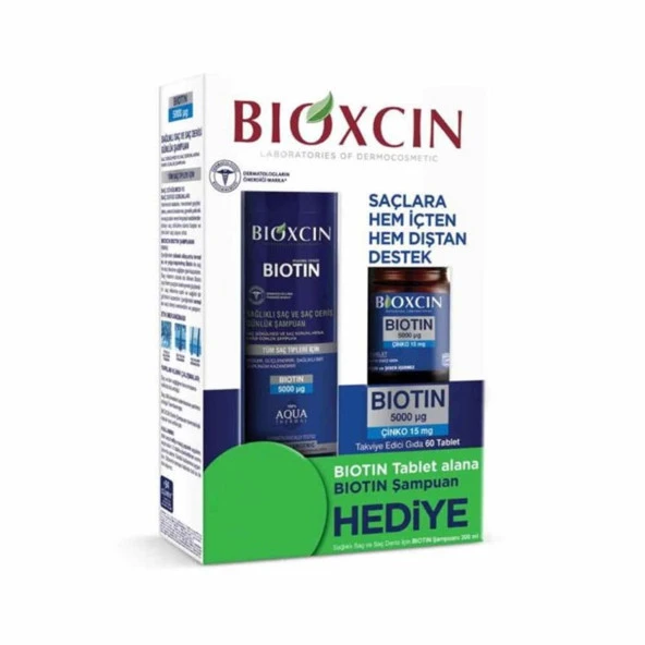 Bioxcin Biotin 5000 µg Çinko 15 mg ALANA Biotin Şampuan 300 ml Hediye ürün görseli 1
