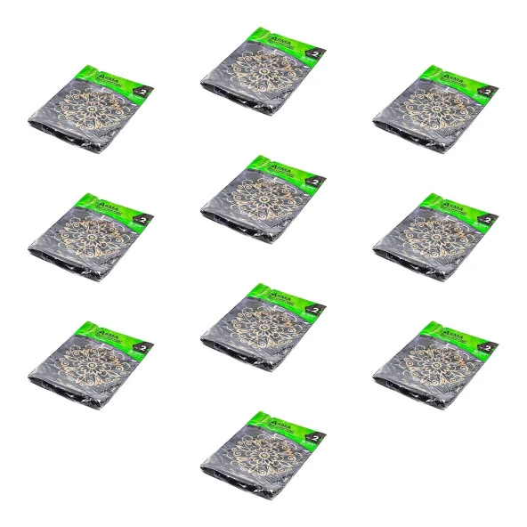 Arma Baskılı Mini Blok Poşet Torba - No : 2 - 25x37 Cm. - Siyah - 100 Adetlik 10 Paket ürün görseli 1