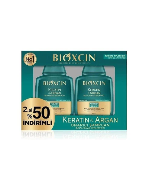 Bioxcin Keratin & Argan Onarıcı Şampuan 300 ml 2.si %50 İndirimli ürün görseli 1
