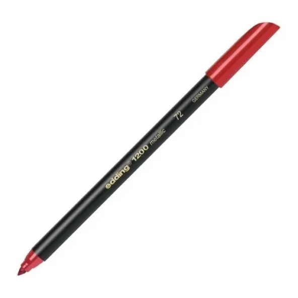 Edding 1200-72 Metalik Kırmızı Grafik ve Davetiye Kalemi (5 li Paket) ürün görseli 1