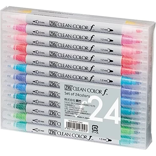 Zig Clean Color F Çift Uçlu Marker Kalem 24 lü Set TCS-6000T/24V ürün görseli 1