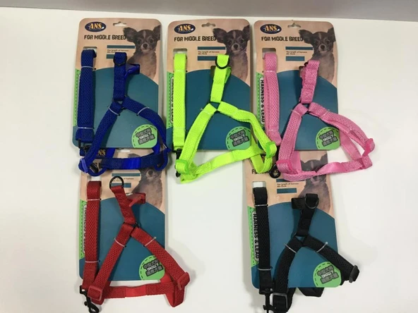 ANS Middle Breed Medium Yumuşak Dokulu Köpek Göğüs Takım Tasması Deri 5-9 Kg Olan Köpeklere ürün görseli 1