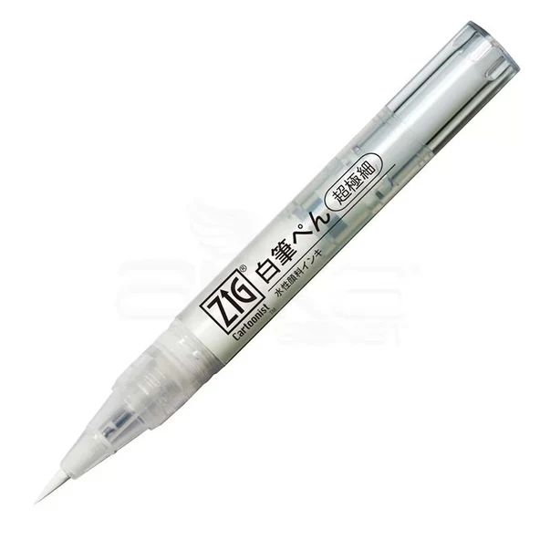 Zig Brush Pen Ultra Fine Fırça Uçlu Beyaz Kalem CNBW-02S ürün görseli 1