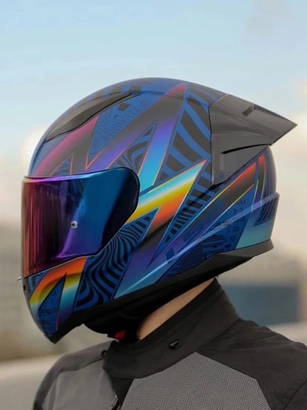LS2 RAPID 2 RACE OPTİK KASK+GÖKKUŞAĞI CAM+SPOILER (ŞEFFAF+GÖKKUŞAĞI CAM) ürün görseli 1