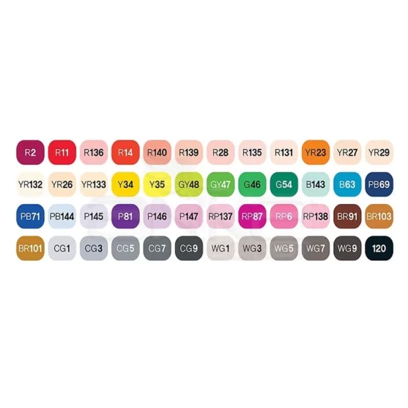Touch Twin Brush Marker Kalem 48li Set - Resim 2