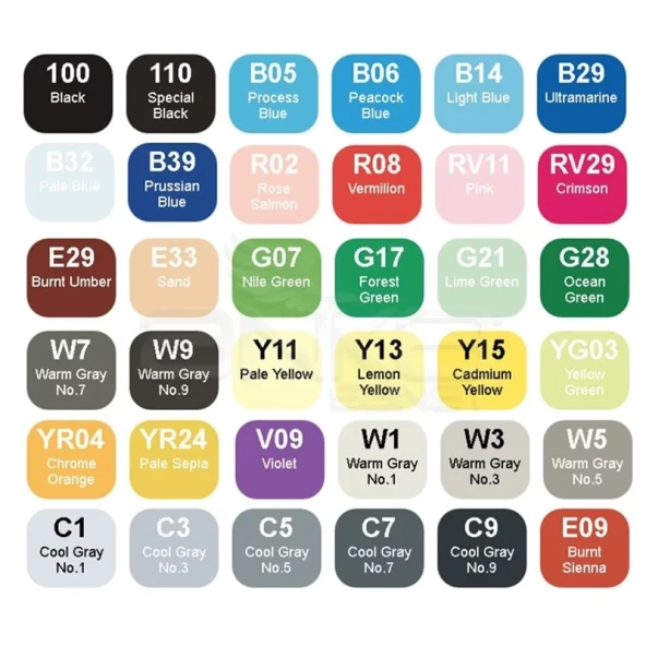 Copic Sketch 36lı Set Basic Colours - Resim 2