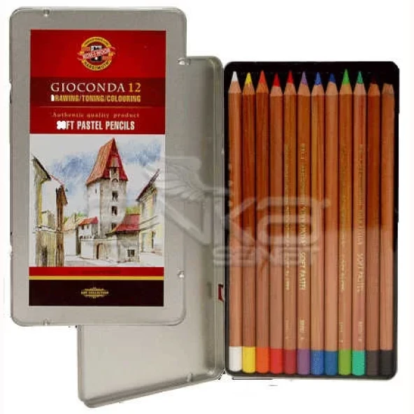 Koh-i-Noor Gioconda 12 Renk Pastel Kalem Seti ürün görseli 1