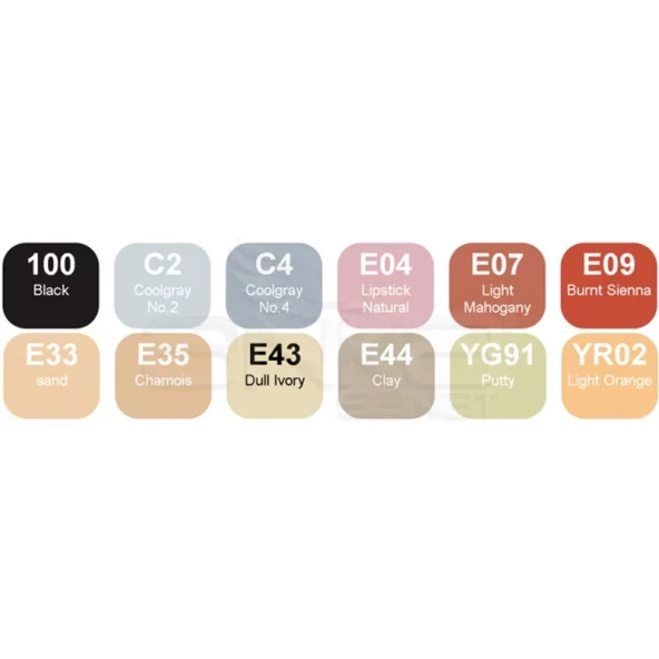 Copic Marker 12li Set Architecture Colors - Resim 2