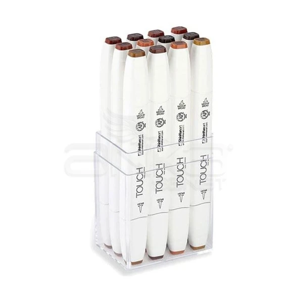 Touch Twin Brush Marker Kalem 12li Set Ana Renkler ürün görseli 1