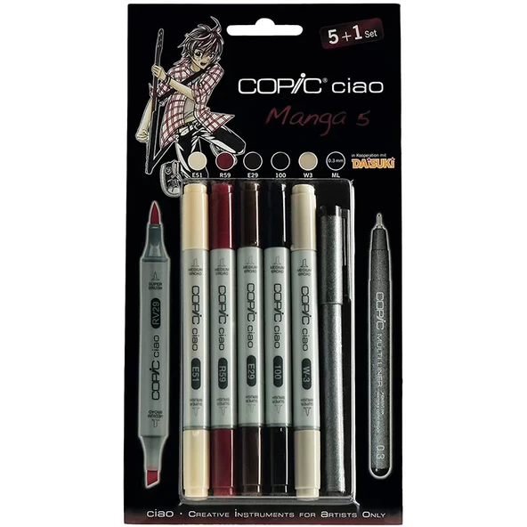 Copic Ciao Marker 5+1 Set Manga 5 ürün görseli 1