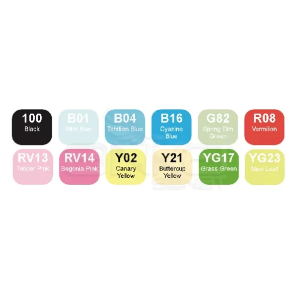 Copic Marker 12li Set Spring Colors - Resim 2
