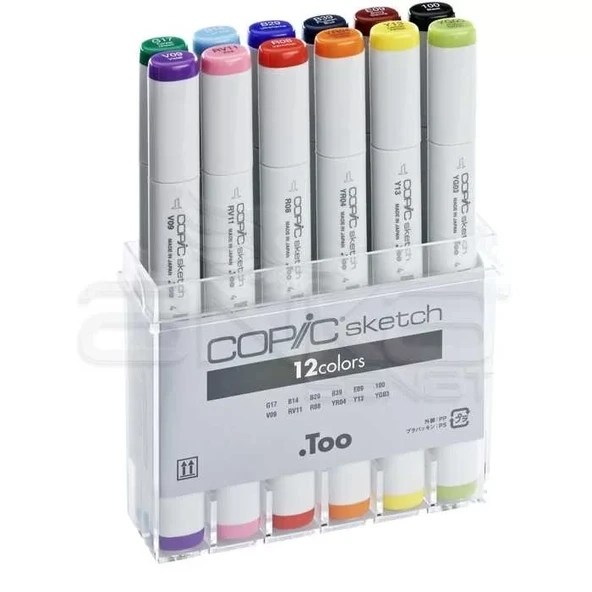 Copic Sketch Marker 12li Set Basic Colors ürün görseli 1