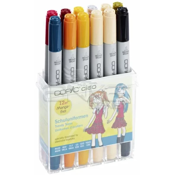 Copic Ciao Marker 12li Set School Uniforms ürün görseli 1