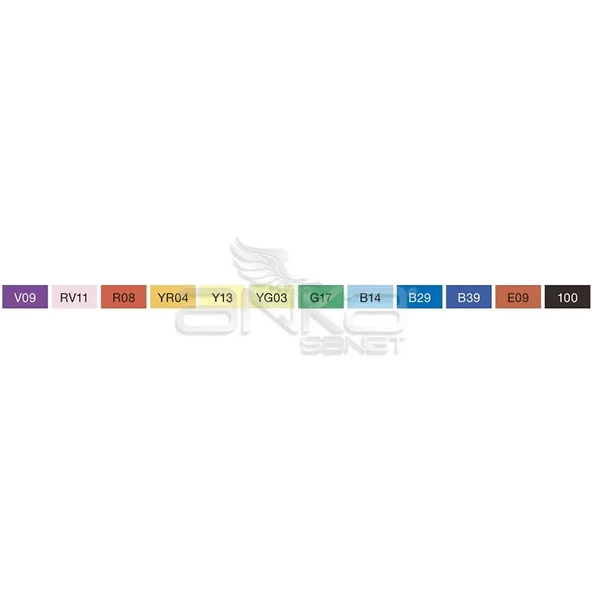 Copic Sketch Marker 12li Set Basic Colors - Resim 2
