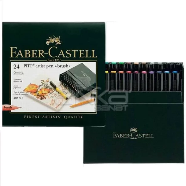Faber Castell Pitt Artist Pens Brush Marker 24lü Set Studio Box ürün görseli 1