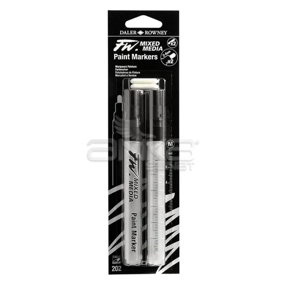 Daler Rowney FW Mixed Media Paint Marker Sets 202 2-4mm Yuvarlak Uç (M) ürün görseli 1