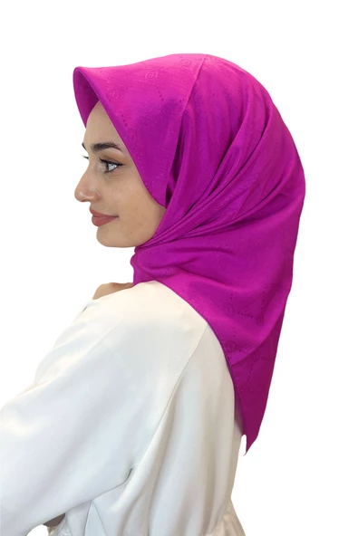 Jakarlı Monogram Eşarp, Piramit Monogram, Desenli Eşarp 01009  ERGUVAN ürün görseli 1