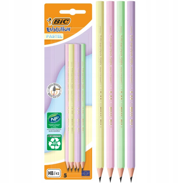 Bic Evolution Kurşun Kalem Pastel Renkler – (1 Adet) ürün görseli 1