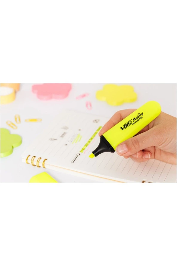 Bic Flat Fosforlu Kalem 2 Li Blisterli - Sarı ürün görseli 1